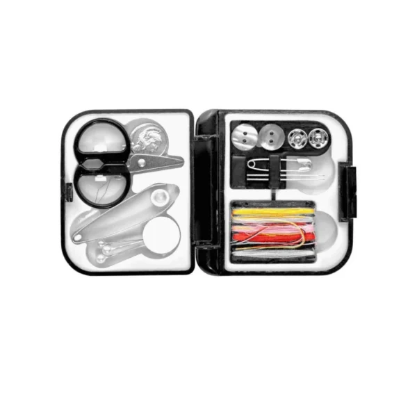 Kit para Costura com Case em Plástico Preto 6,5 cm x 7 cm- Lyor