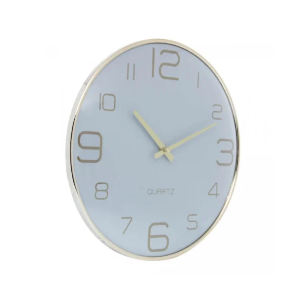 Relógio de Parede de Plástico Chronos Branco com Dourado 30,5 cm x 4,6 cm- Lyor